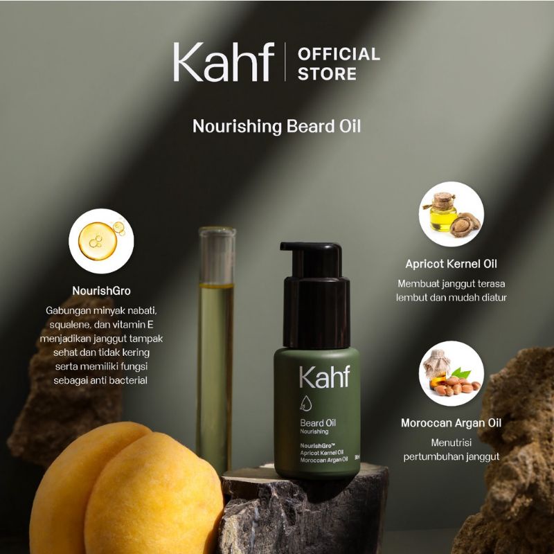 Kahf Nourishing Beard &amp; Hair Oil | Advancing Beard &amp; Hair Serum 30ml | Minyak Janggut Dan Rambut