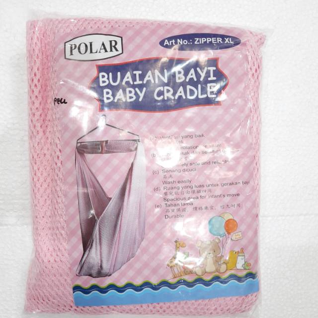 Makassar - Kain Ayunan Polar XL Malaysia Jumbo besar resleting sarung ayun bayi