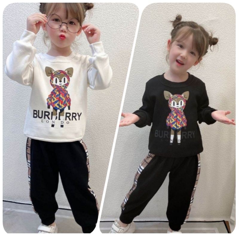 SETELAN ANAK LENGAN PANJANG BURBERRY LONDON KUALITAS PREMIUM IMPORT