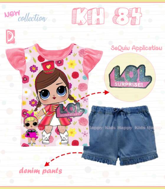 Kh84 Baju LOL Denim Teen