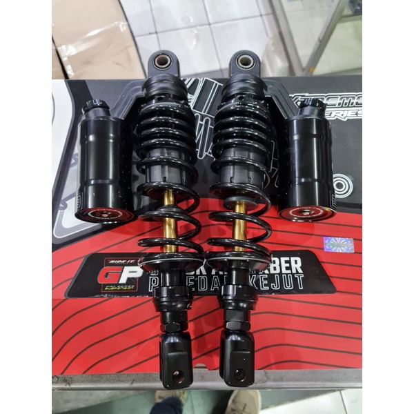 Shockbreaker / Shock Tabung Ride It Go Premium Black Series 340mm RX King Tiger Dll - Charmoto