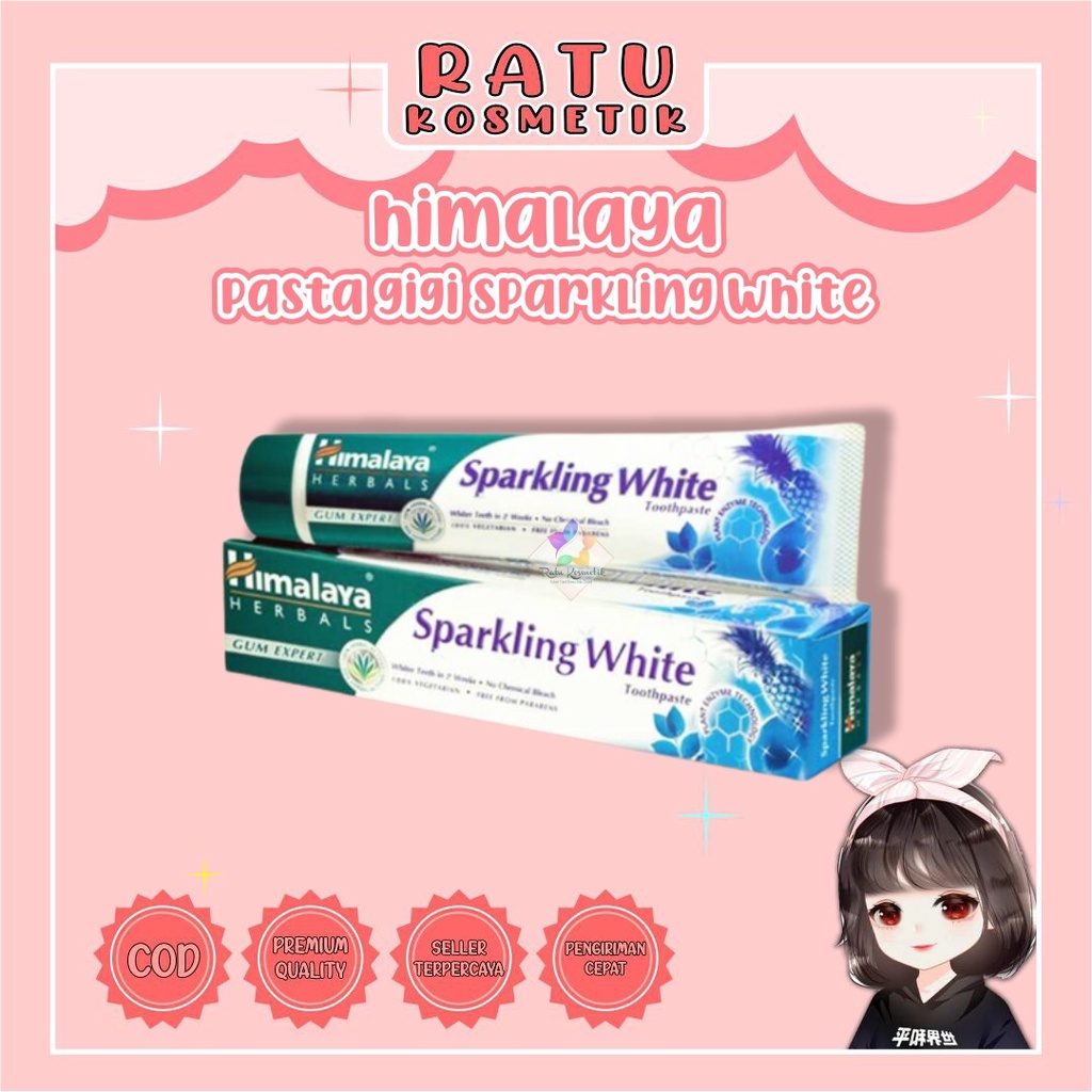 ❤ RATU ❤ Himalaya Pasta Gigi Sparkly White Herbal 80gr | Odol Active Fresh | Tooth Paste Complete Care (✔️BPOM)