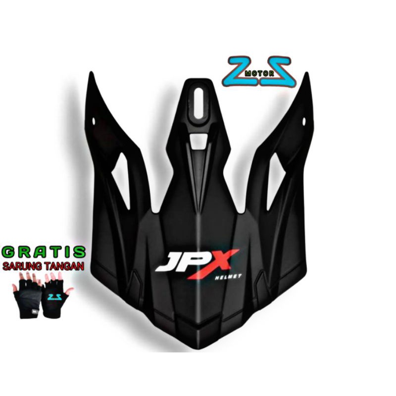 PET helm trail JPX cross Fox 1 JPX parts hitam doff