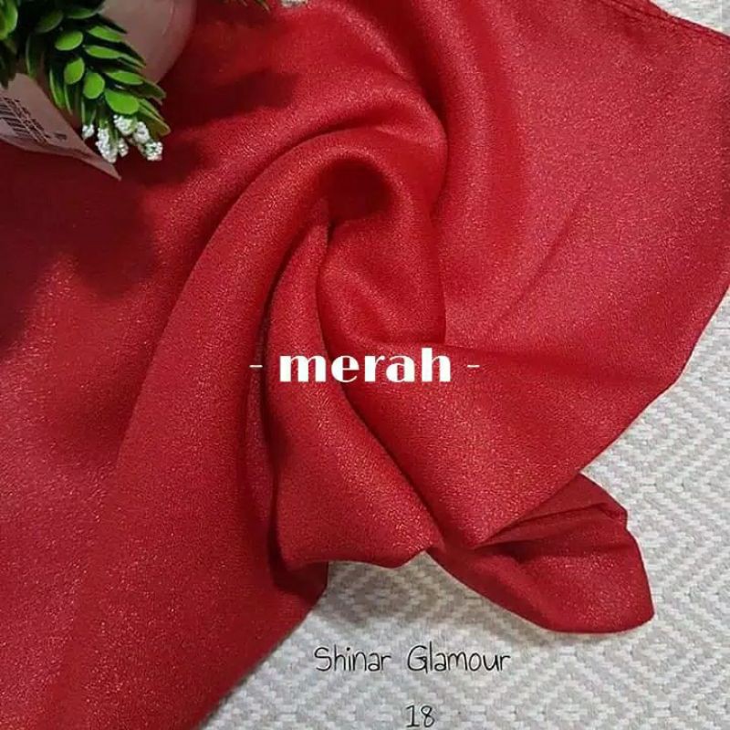 Shinar Glamour Ansania Square  - Jilbab Segiempat Sinar-MERAH