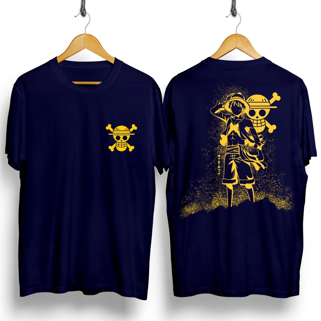 HOKI_DISTRO / KAOS PRIA DISTRO TERBARU 2021 / BAJU KAOS ONE PIECE JF NAVY / KAOS PRIA DISTRO KEREN /