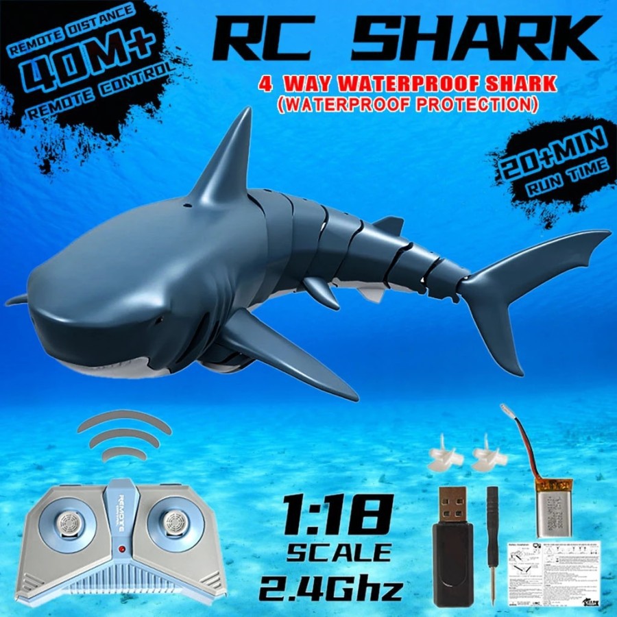 MWN.TOYS Mainan Remote RC Whale Sharek Di Air No.606-10