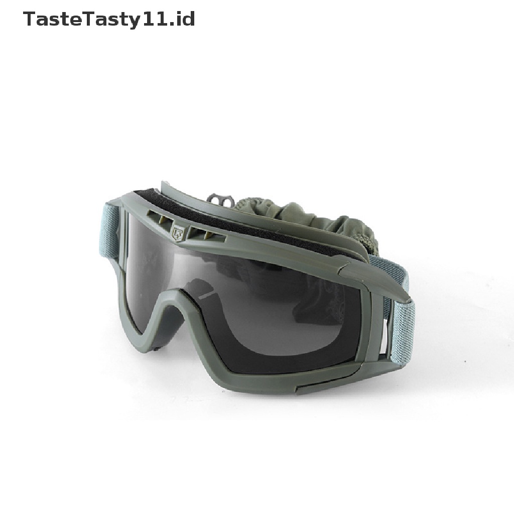 【TasteTasty】 1Set Tactical Goggles Military Sunglasses 3Len Army Motorcycle Windproof Glasses .