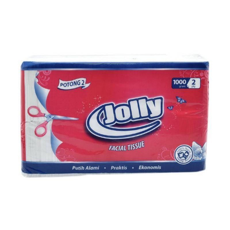 Jolly Kiloan Facial Tissue [1000 g/ 2 Ply/ Potong 2]