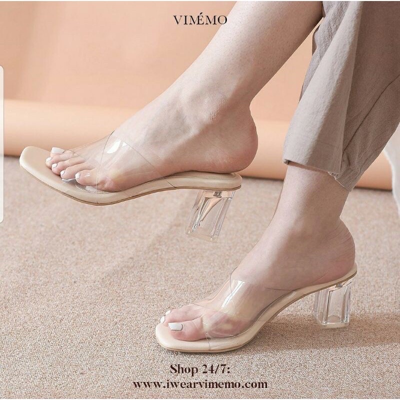 {SANDAL WANITA} sepatu hak kaca tinggi sandal hak tinggi high premium