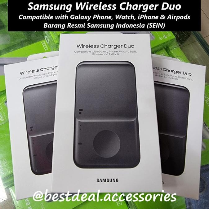 Samsung Wireless Charger Duo Qi Galaxy Phone Watch Buds iPhone Airpods