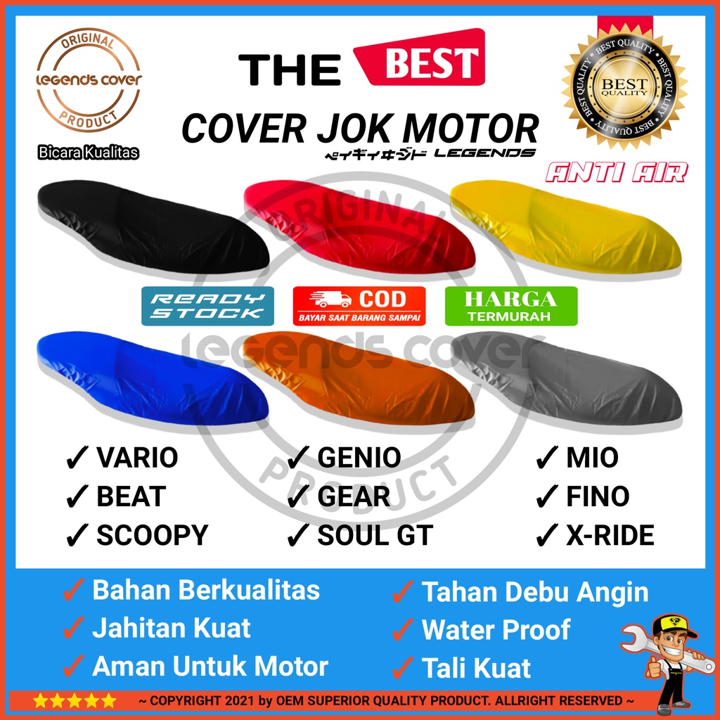 Cover Jok Nmax Vespa Pcx Adv Lexi Vario Scoopy Aerox Beat Genio / Sarung Jok Motor Universal / Terlaris