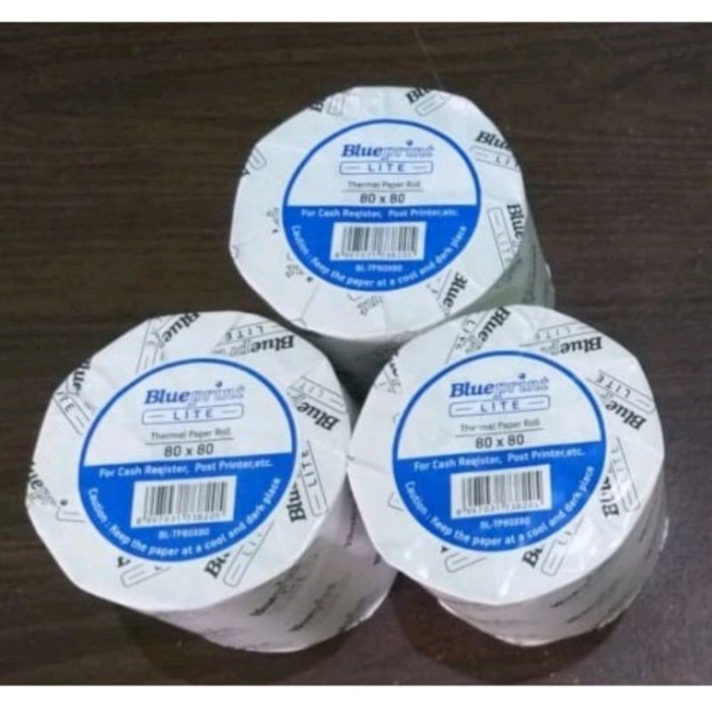 Kertas Struk / Kertas Kasir / Kertas Thermal Paper Roll BLUEPRINT Lite 80x80 mm