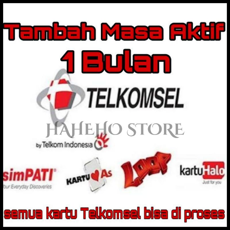 Tembak Masa Aktif Kartu Semua Telkomsel +Bonus 100MB(Loop, As, & Simpati) 1 Bulan Tidak Berlaku keli