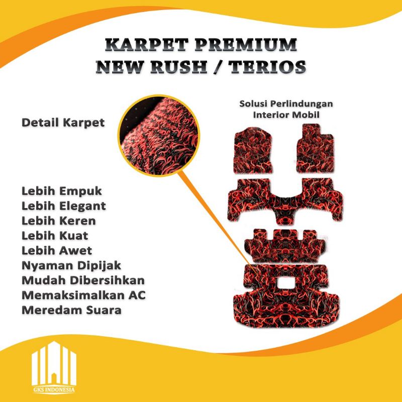 PRESTIGE KARPET MOBIL PREMIUM TOYOTA RUSH FULL BAGASI COIL MAT