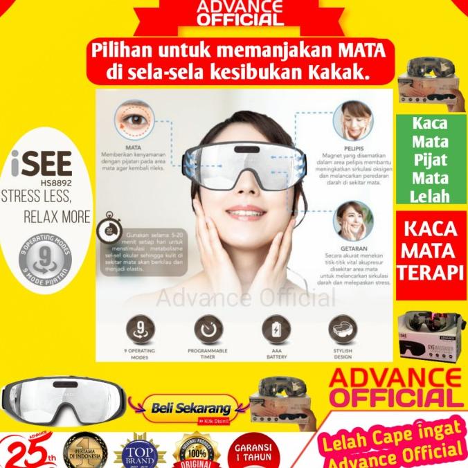 pijat mata I see I SEE HS8892 ADVANCE Alat Relaxasi Bagian Mata - Kaca Mata Pijat