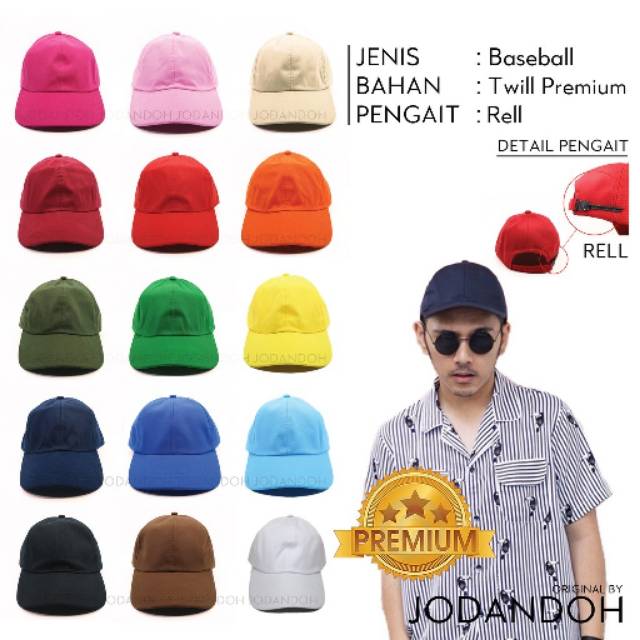 TERMURAH TOPI POLOS TOPI BASEBALL TOPI PRIA TOPI WANITA TOPI GROSIR TOPI MURAH (BAHAN TWILL RELL)