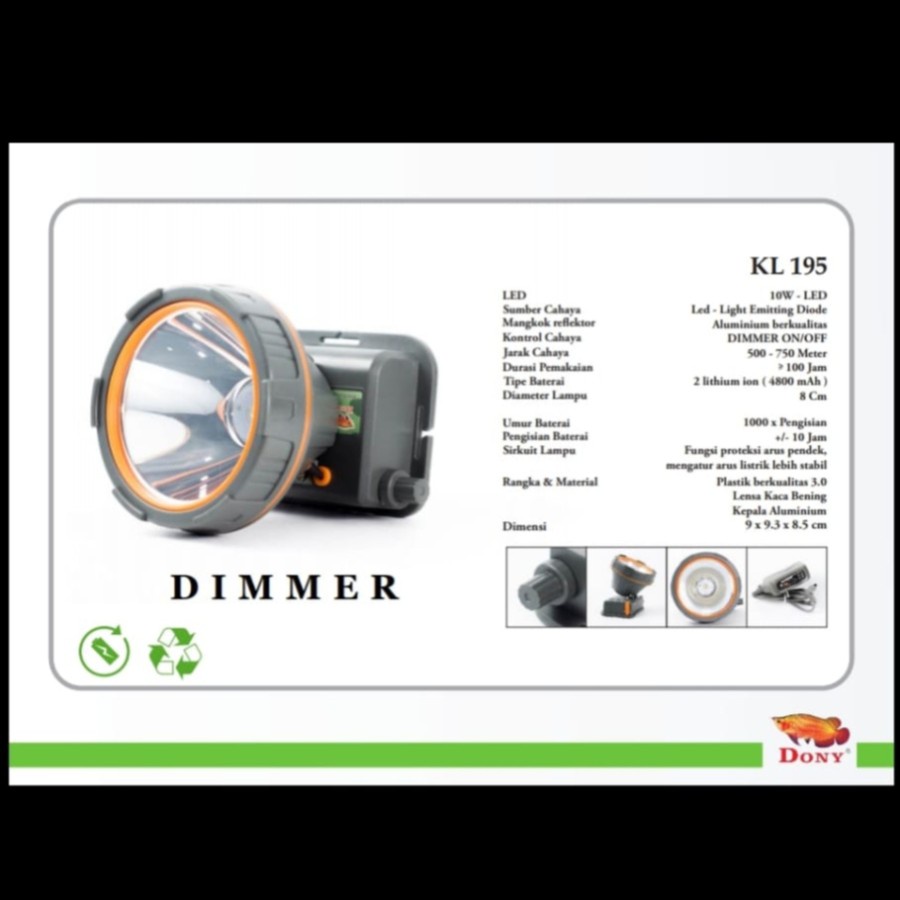 Senter kepala DONY cas KL-195