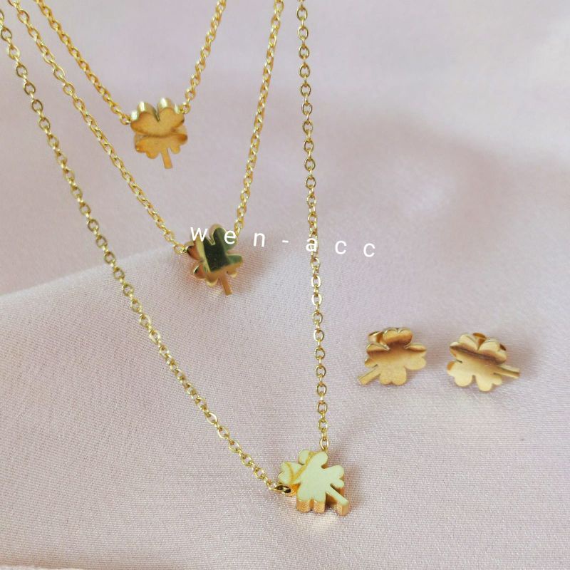 Kalung Set Liontin+Anting Anak Titanium Baru