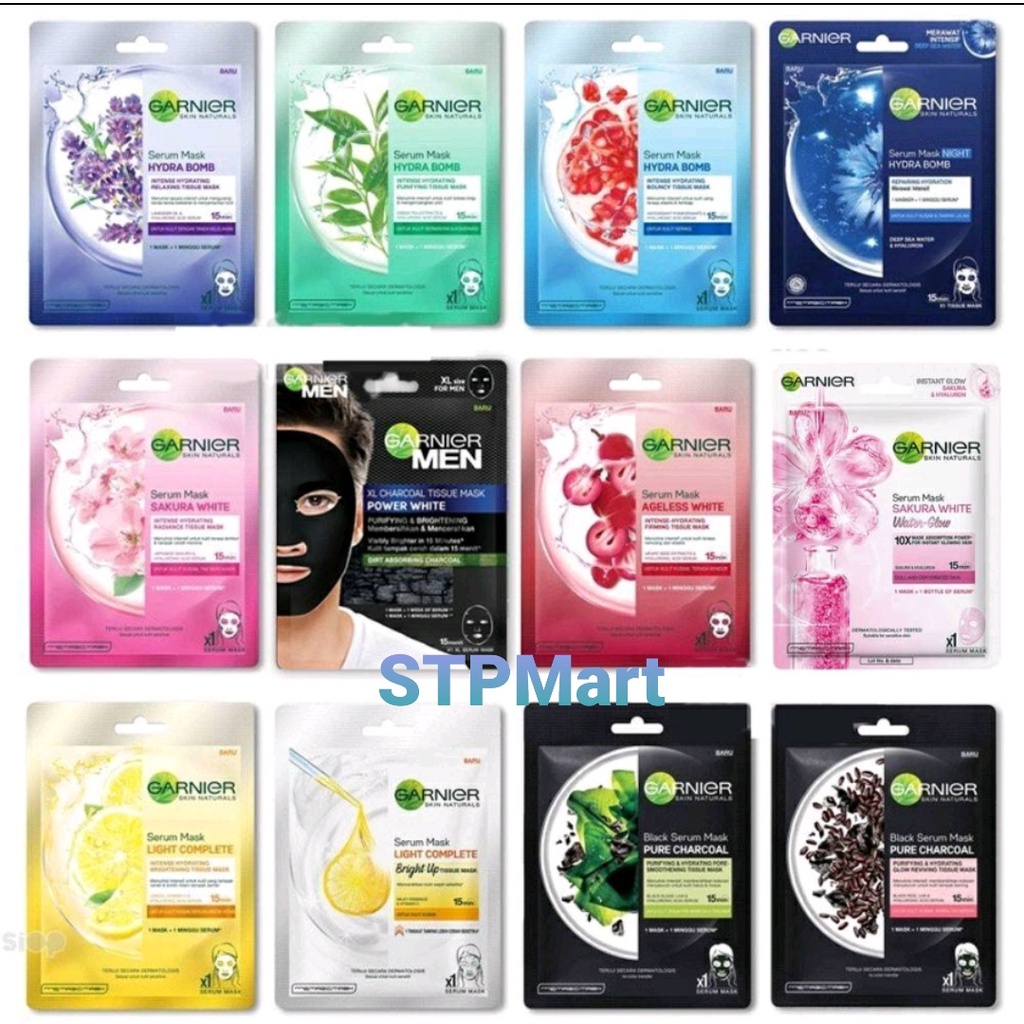 Garnier Serum Sheet Mask // Masker Wajah 28gr - 1 Sachet