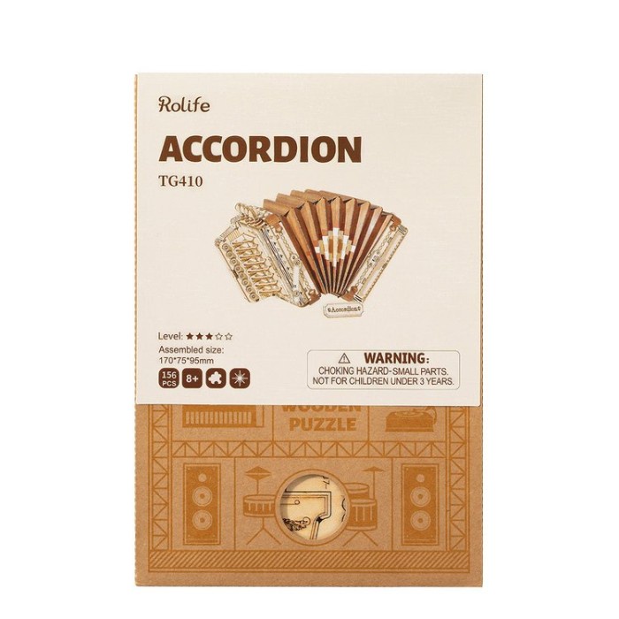 ROLIFE Robotime Accordion TG410 3D Wooden Puzzle