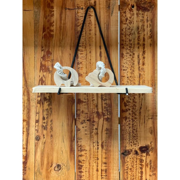 READY STOK) macrame rak kayu moncong/ rak buku/ ambalan kayu/ rak besi/ rak tempel