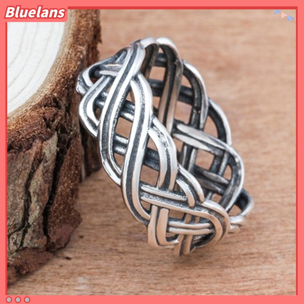 Cincin Desain Simpul Silang Infinity Intertwined Gaya Vintage Untuk Wanita