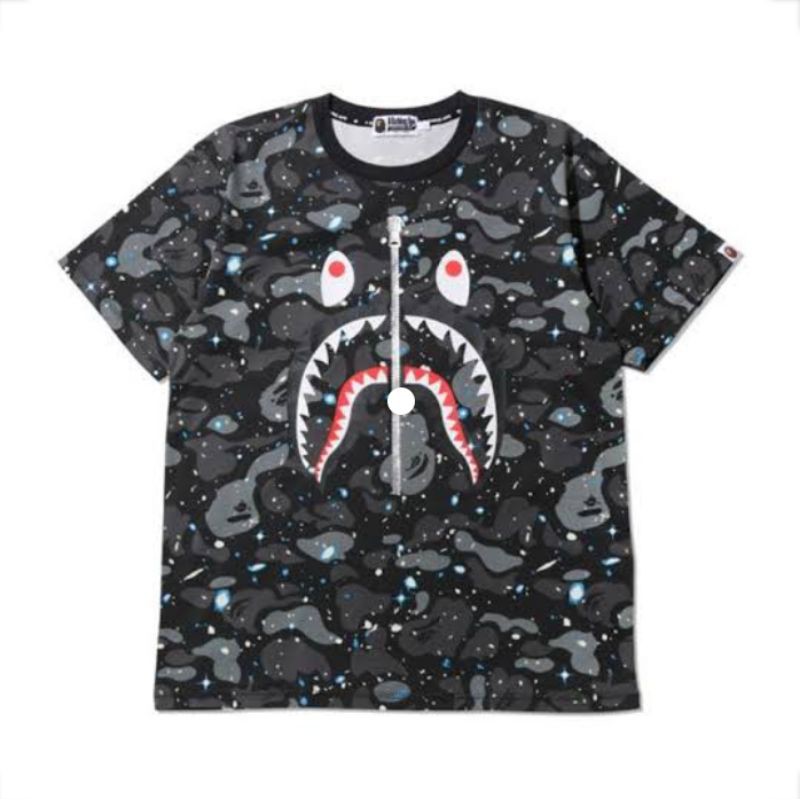 Jual T SHIRT KAOS A BATHING APE BAPE SHARK CAMO ABU ABU PREMIUM AUTHENTIC Shopee Indonesia