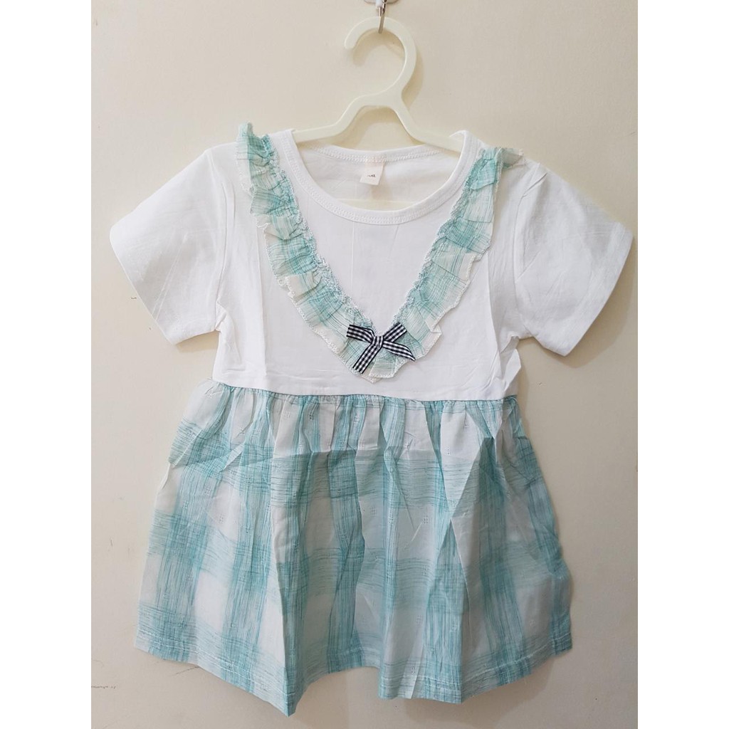 Baju Anak Perempuan Kotak / Dress Anak Perempuan Katun Motif Kotak Premium