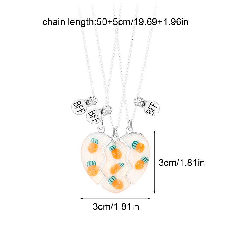 2pcs / Set Kalung Liontin Wortel Enamel Magnetik Untuk Pria Dan Wanita