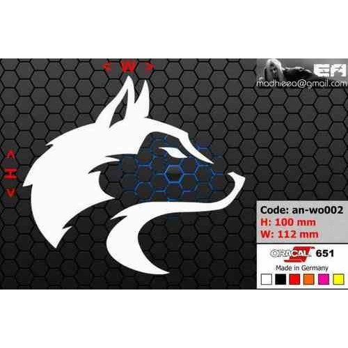 ea cutting sticker / decal Code: an-wo002 ( wolf / serigala )