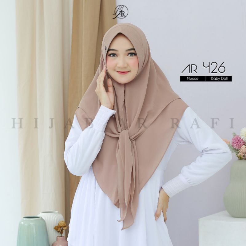 TERLARIS √ Ar 426 hijab instan by hijab ar rafi original hijab instan - INAYAHHIJAB-Mocca
