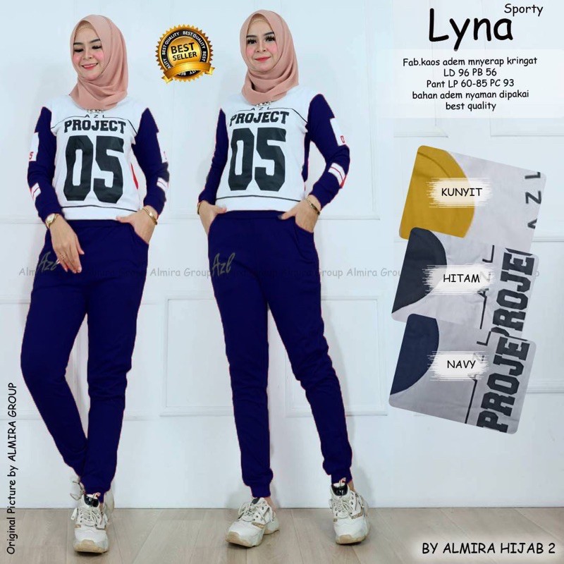 setelan kaos premium lyna