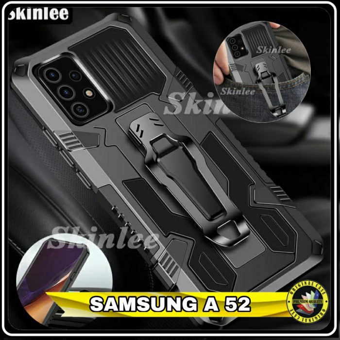 Casing Samsung Galaxy A 52 A52 Hardcase KickStand Robot Cover Outdoor