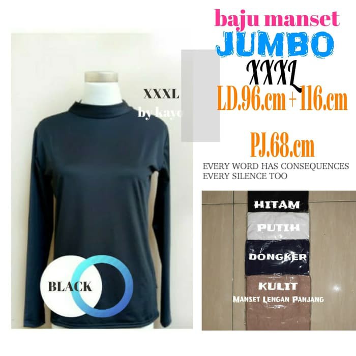 manset panjang jumbo XXXL BAJU DALAMAN TANKTOP ATASAN WANITA GAMIS