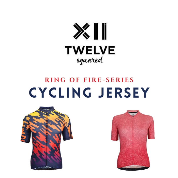 Twelve Squared Cycling Jersey Sepeda RING OF FIRE Series