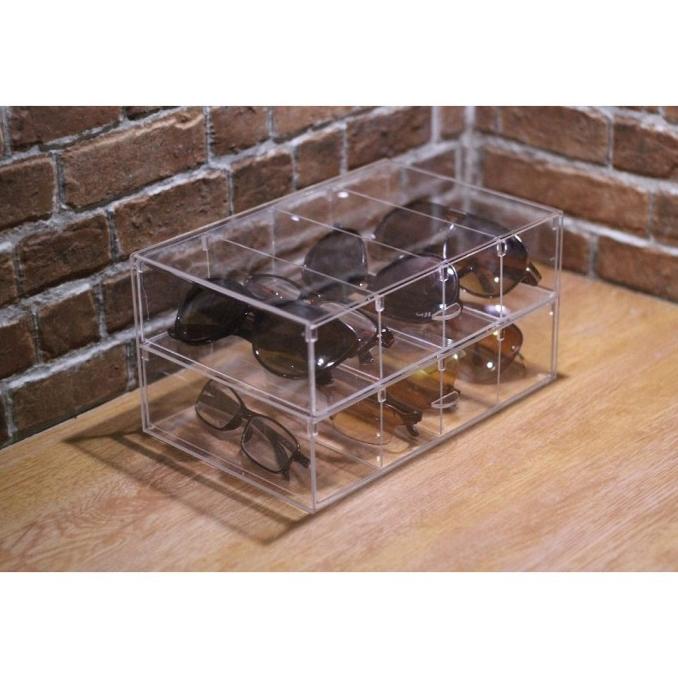 Rak Kosmetik Rak Akrilik Tempat Kapas Wadah Alat Kecantikan Kotak