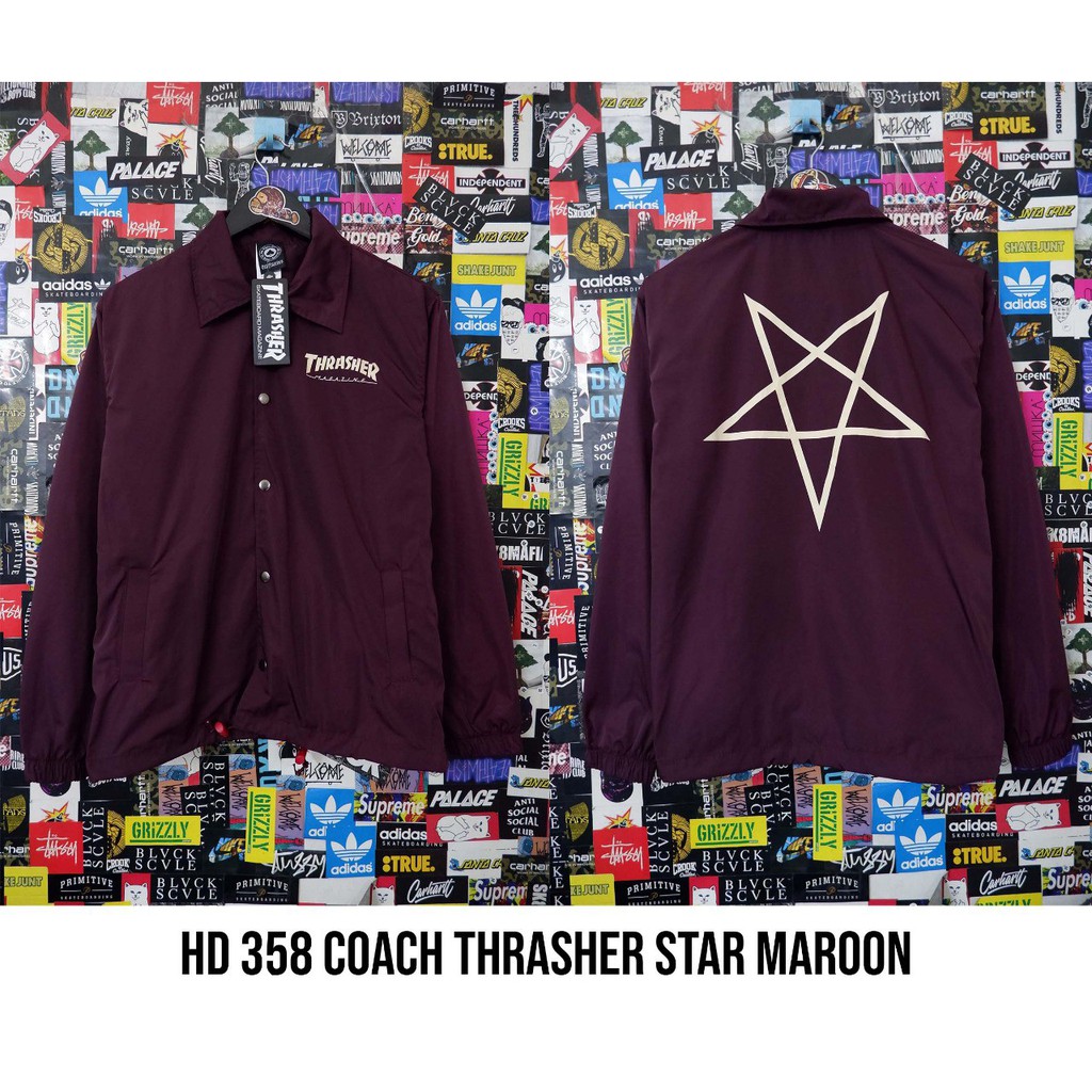 JAKET COACH THRASHER - MEGAZINE | SWEATER THRASHER |HOODIE THRASHER free masker 3 ply like original