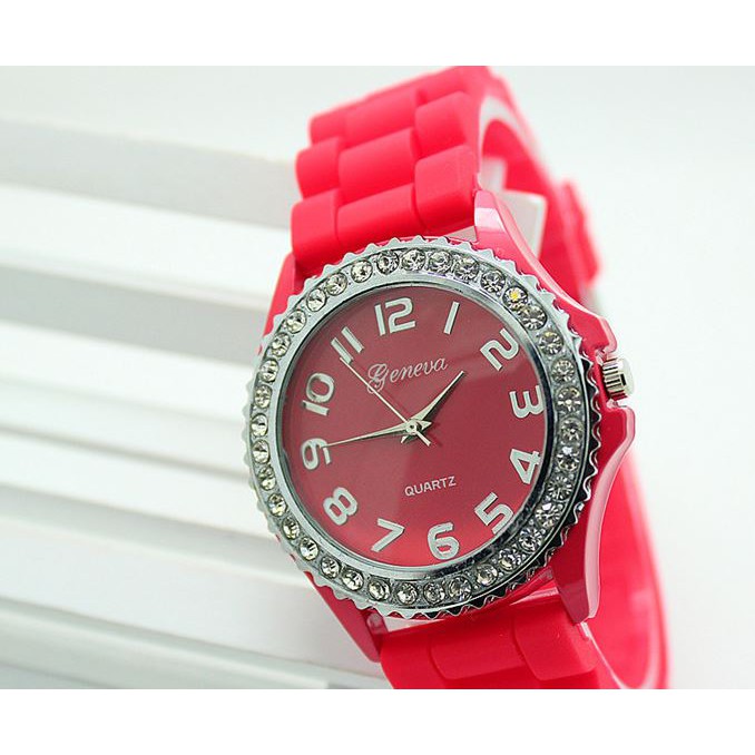 Jam Tangan Wanita/jam tangan korea -Geneva - Strap Silikon