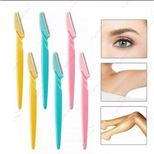 ( Promo 3Pcs LEBIH MURAH ) Pisau Cukur Alis - Perlengkapan Cukur Wanita Pilihan harga 1 Atau 3Pcs- Eyebrow Razor-Vegasus Store-COD