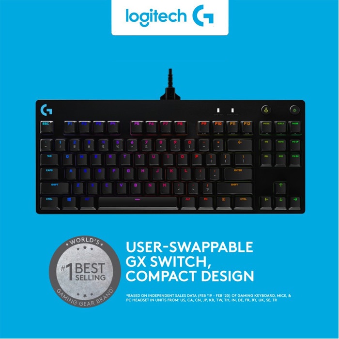 Logitech G Pro X Keyboard Gaming Mechanical TKL Lightsync RGB ProX