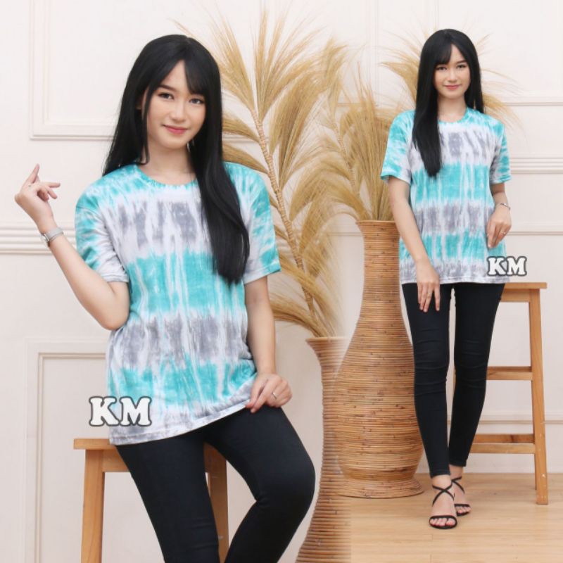 Kaos Bali Dewasa Unisex Cotton 30s T shirt Tiedye Pelangi M L XL