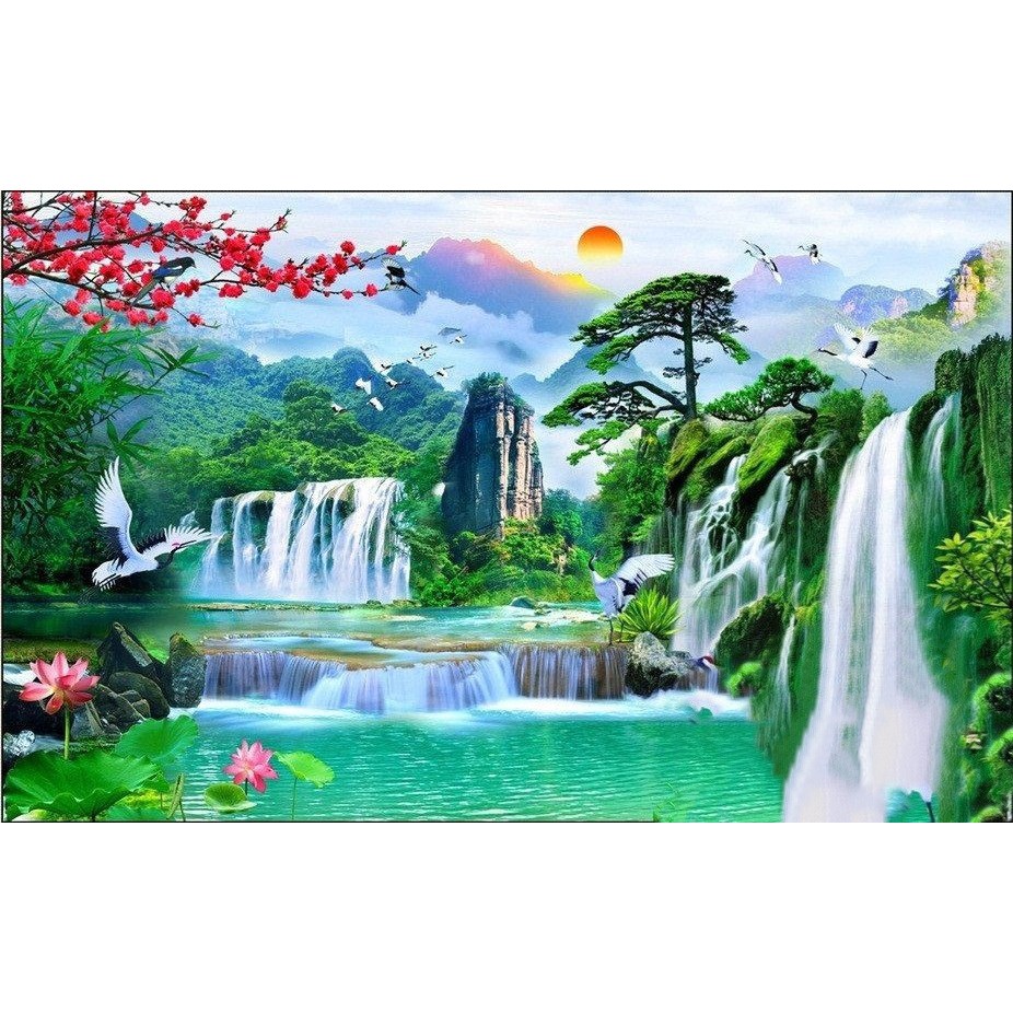 Lukisan Kanvas Pemandangan Alam 85x135cm Rd Shopee Indonesia