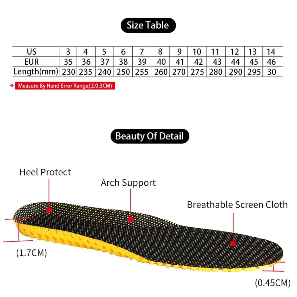 INSOLE SEPATU MEMORI FOAM IMPORT SHOES PAD INSOLE SEPATU EMPUK IMPORT ALAS SEPATU GANJALAN SEPATU