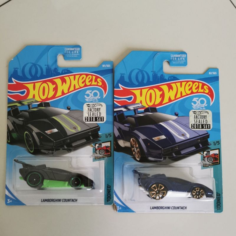 Hot wheels Lamborghini Countach FS 2018 Biru hijau HotWheels