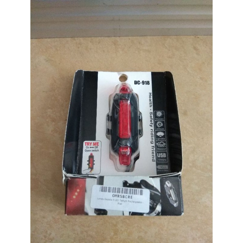 LAMPU SEPEDA BELAKANG LED CHARGE   LAMPU BELAKANG SEPEDA DI CAS