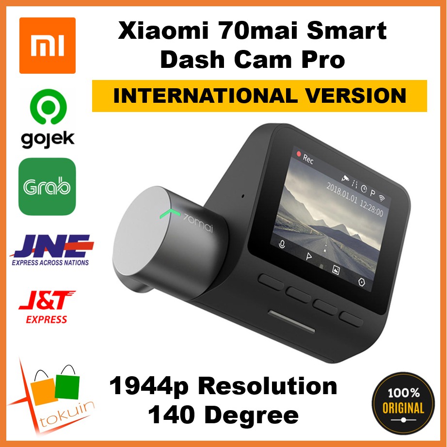 Xiaomi 70mai SMART DASH CAM PRO 1944p 140 Degree Car Camera Mobil
