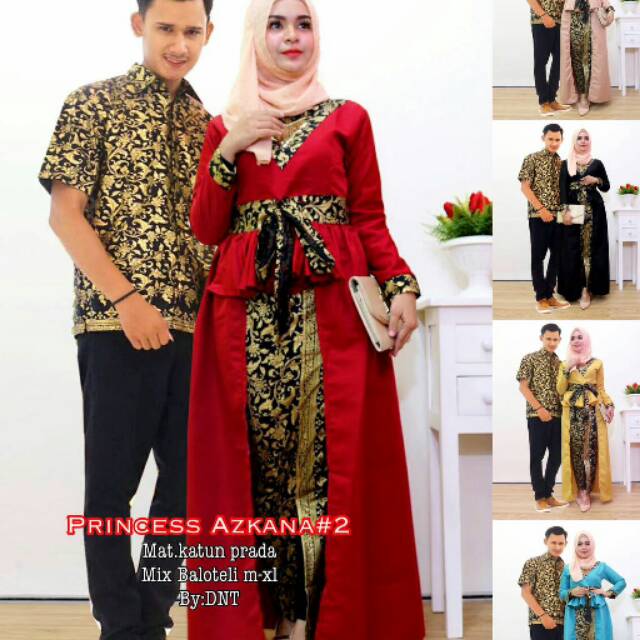 KEBAYA MODERN TERMURAH/BATIK COUPLE princes azkana#2 /princess savana