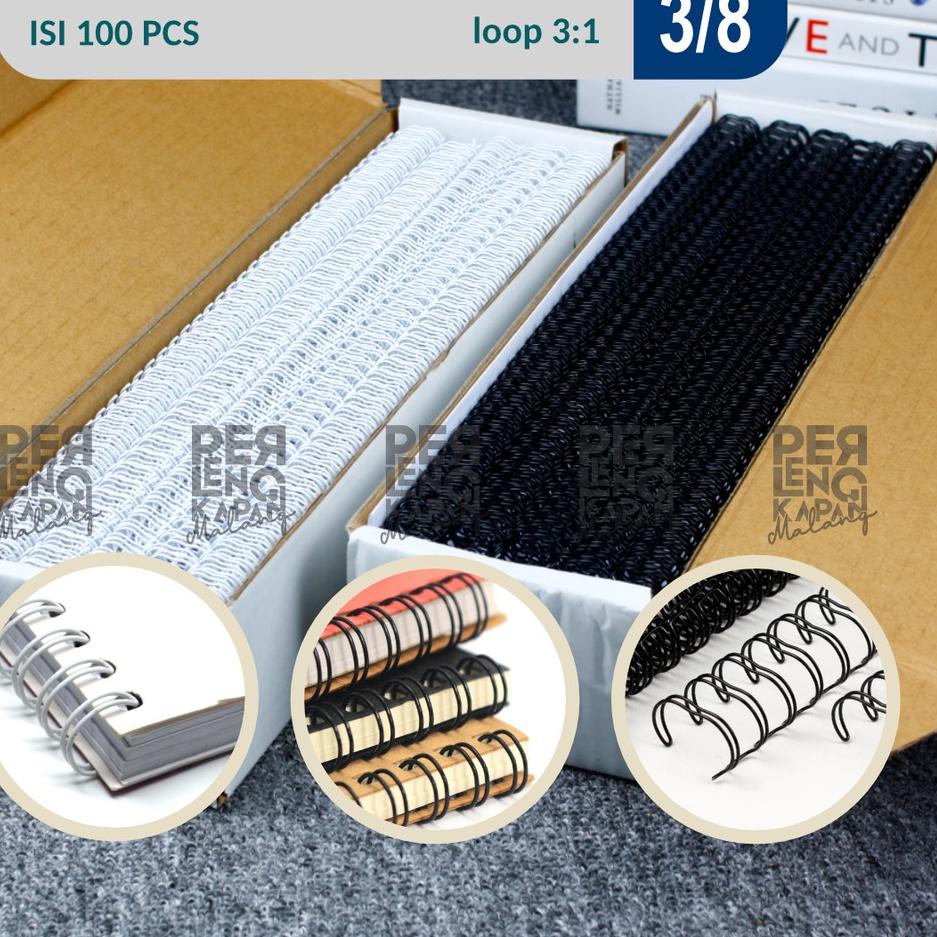 

⸨QoH♚⸩ ⭐️ Ring Kawat Spiral Jilid 3/8 F4 Atau A4 Spiral Wire 3:1 38 Atau 35 Lobang Produk diskon