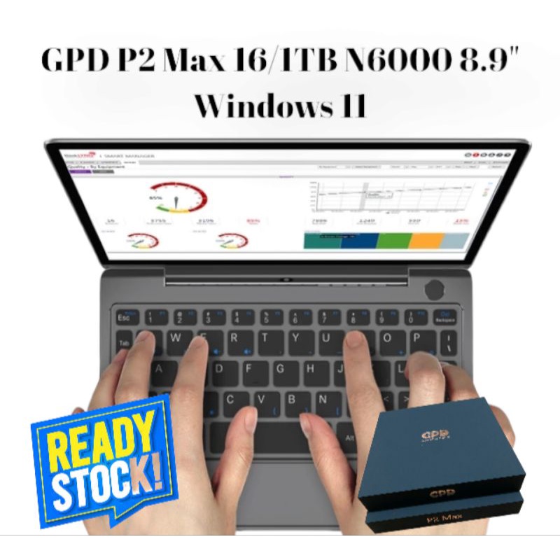 GPD P2 Max 2022 N6000 16GB/1TB NVME 8.9&quot; LPDDR4X  2K Touch Ultrabook Windows 11 9200Mah