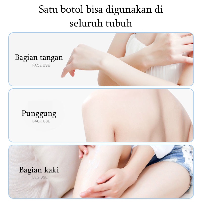 Krim pemutih Lotion pemutih badan Cream pemutih wajah Sabun pemutih badan Body lotion pemutih Memutihkan dan mencerahkan kulit Putih dalam sekali cuci Mengunci kelembapan kulit dan mengembalikan keputihan